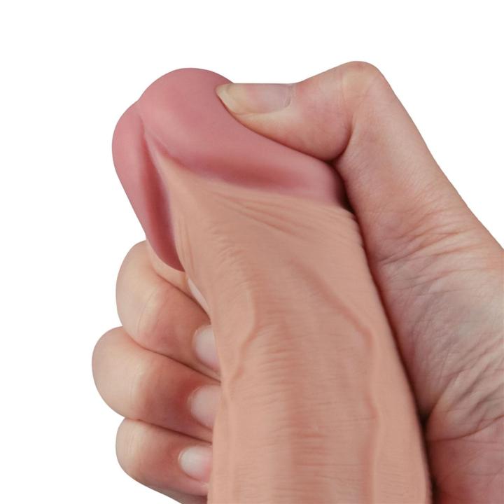Realistyczne dildo wibrujące 25,4 cm cieliste ładowalne TPE