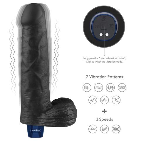 Realistyczne wibrujące dildo TPE 23 cm USB wodoodporne