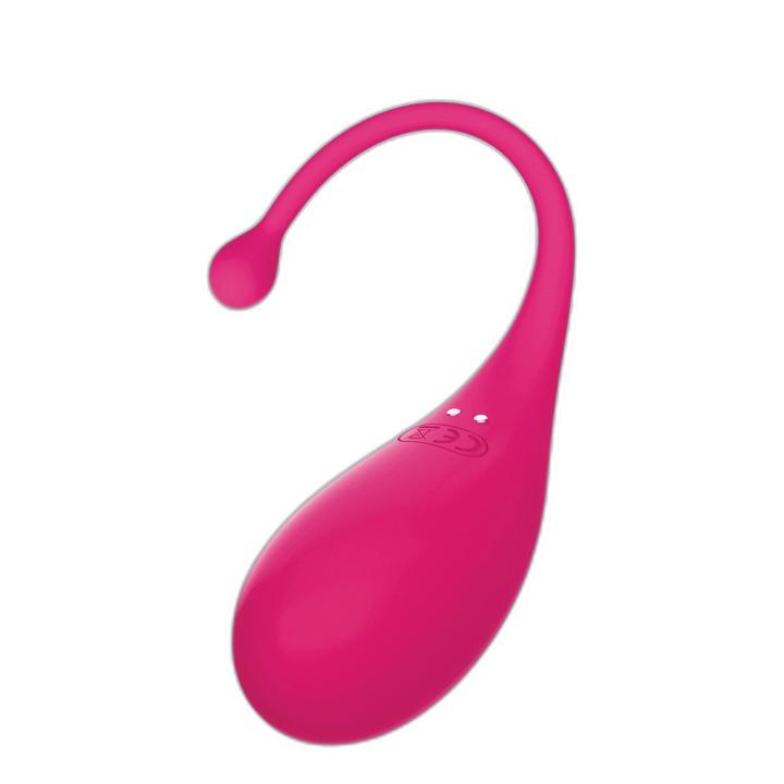 Wibrujące jajko z aplikacją fuksja | 10 trybów | Ładowanie USB - Loris.pl