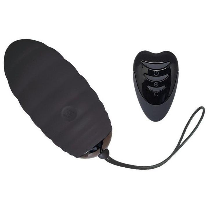 Jajko wibrujące z pilotem mini, czarne, 10 trybów | Loris.pl