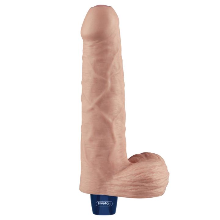 Realistyczne dildo wibrujące 23 cm TPE – 10 trybów, wodoodporne, USB