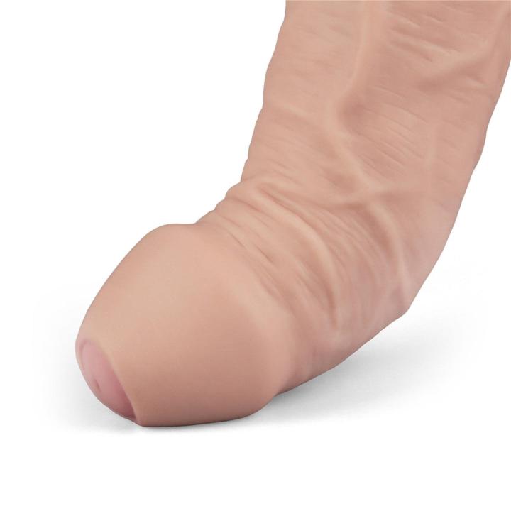Realistyczne dildo wibrujące 23 cm TPE – 10 trybów, wodoodporne, USB