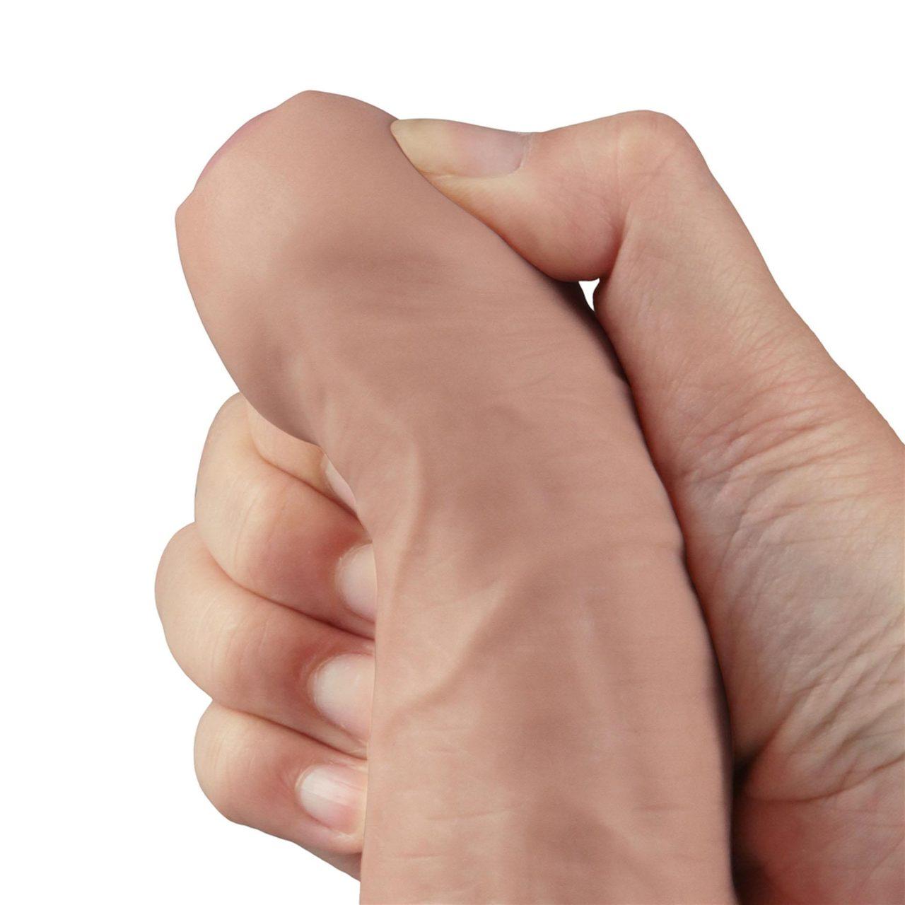 Realistyczne dildo wibrujące 23 cm TPE – 10 trybów, wodoodporne, USB | Loris.pl