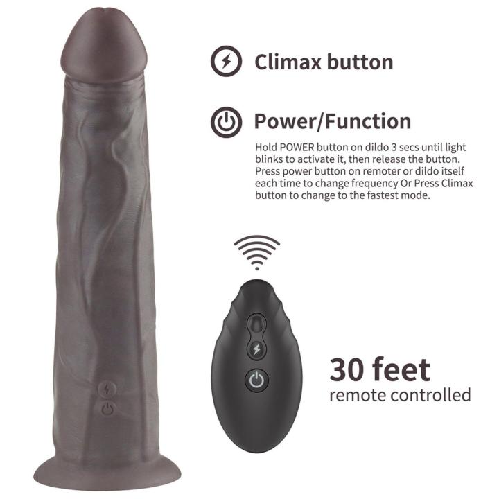 Realistyczne dildo rotacyjne 22,9 cm z wibracjami i pilotem