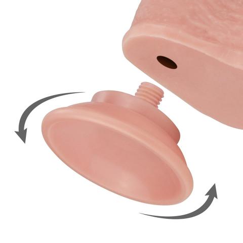 Realistyczne dildo 24,1 cm z przesuwaną skórą i przyssawką