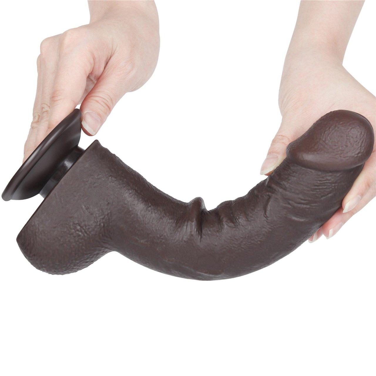 Realistyczne dildo 24 cm sliding-skin z przyssawką | Loris.pl