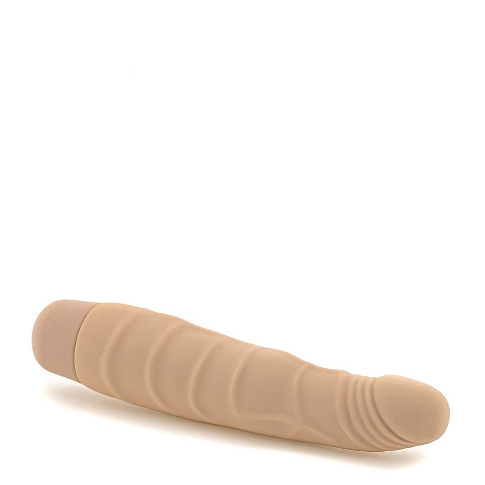 Mały żylasty wibrator w kolorze cielistym