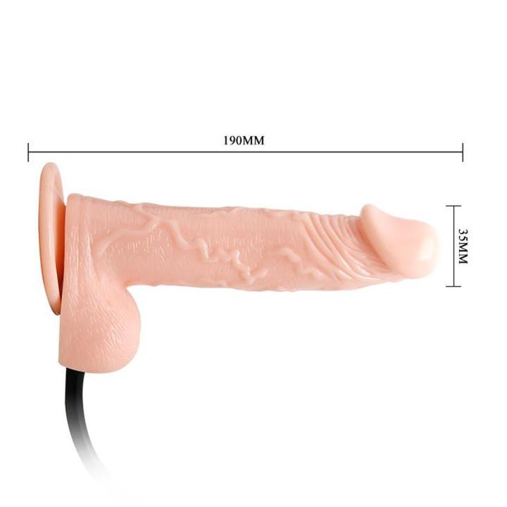 Nadmuchiwane dildo realistyczne 19 cm z przyssawką
