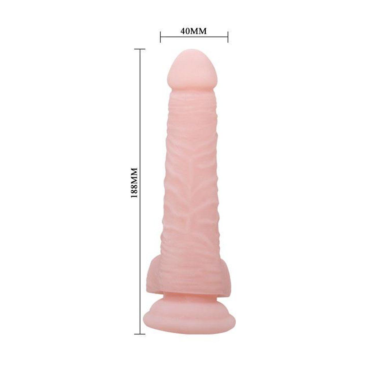 Realistyczne dildo 31,5 cm z cyberskóry z przyssawką | Loris.pl