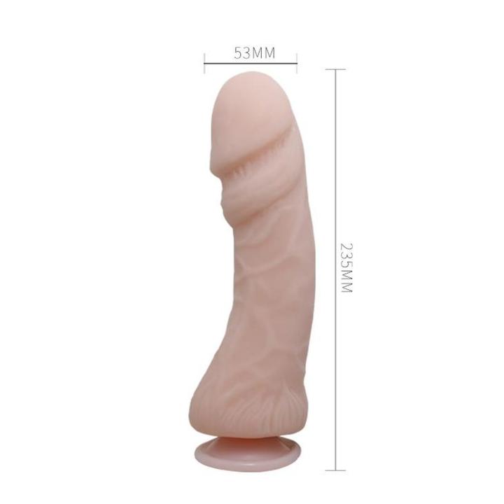 Realistyczne dildo z przyssawką 23,5 cm – naturalny kolor