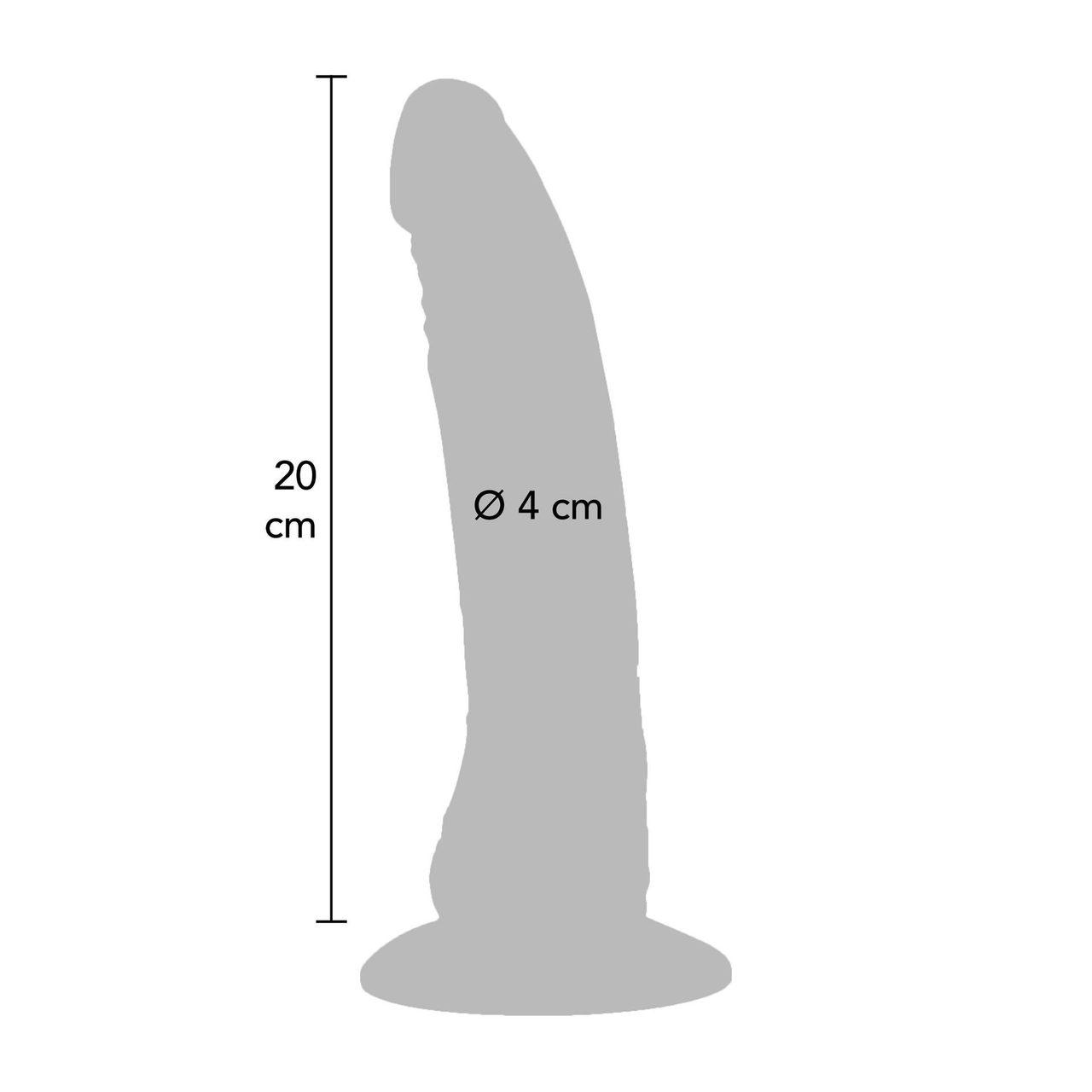 Realistyczne dildo 20 cm cieliste z przyssawką | Loris.pl