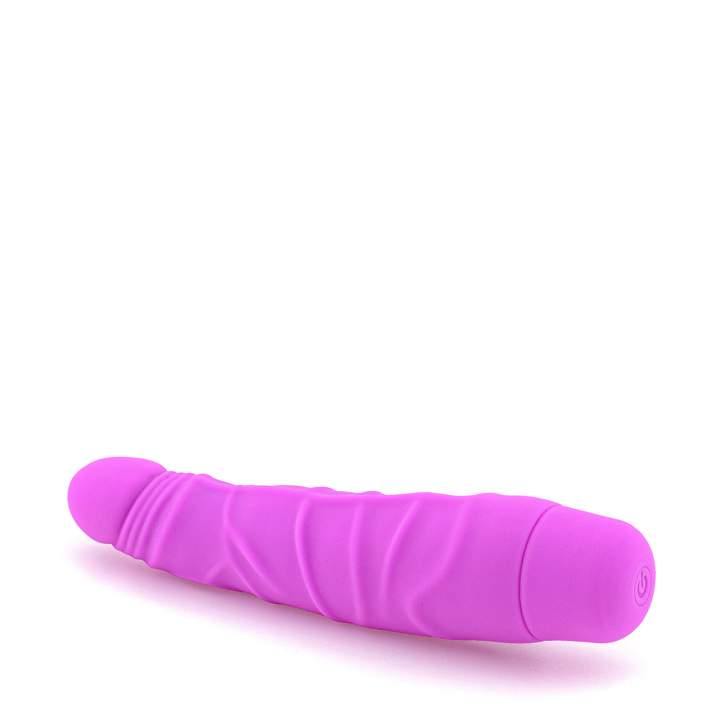 Mały żylasty wibrator w kolorze różowym