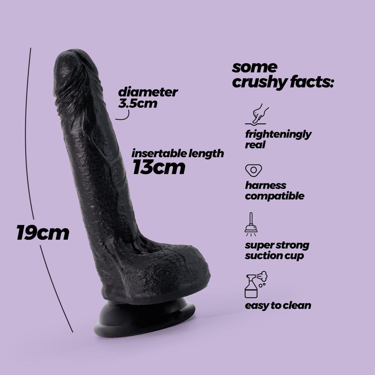 Realistyczne dildo z przyssawką 19 cm | Płynny silikon | Loris.pl