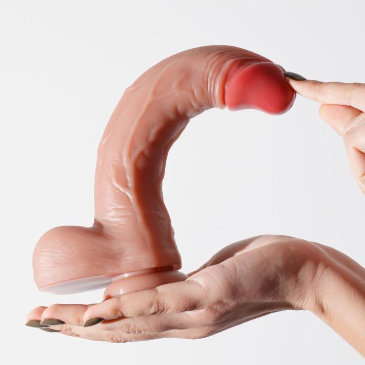 Realistyczne dildo 23 cm z przyssawką | Płynny silikon