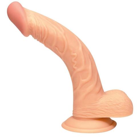 Naturalne dildo realistyczne zakrzywione 19 cm z przyssawką