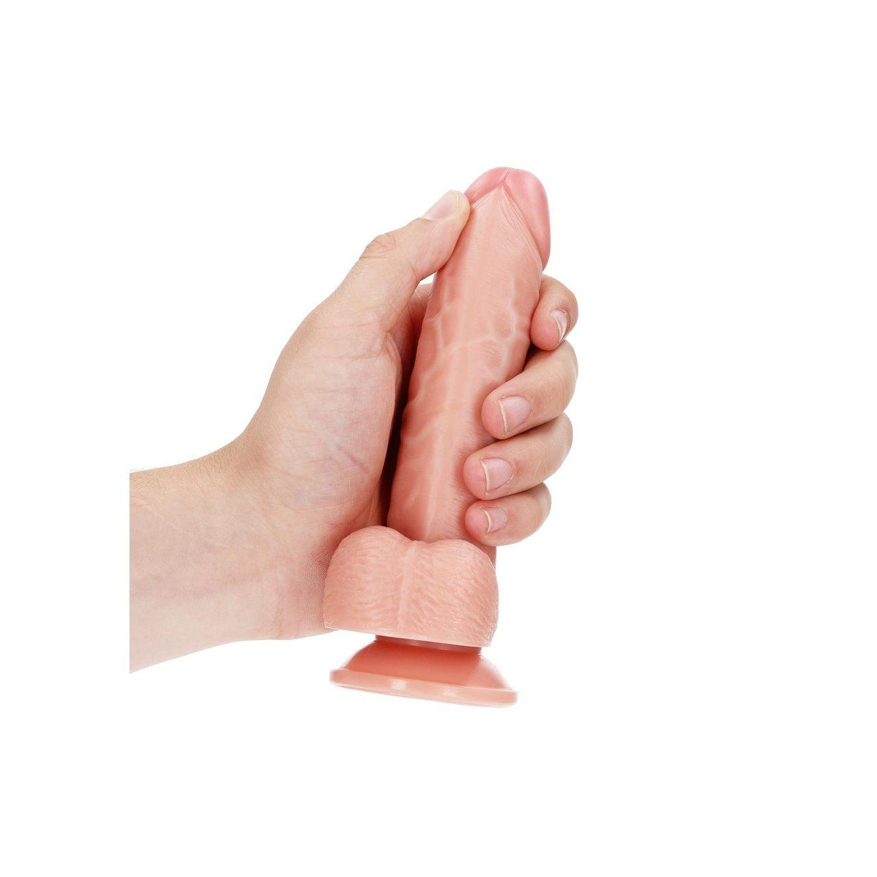 Realistyczne zakrzywione dildo z przyssawką 15,5 cm | Loris.pl
