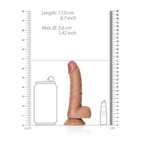 Realistyczne dildo z przyssawką 15,5 cm zakrzywione
