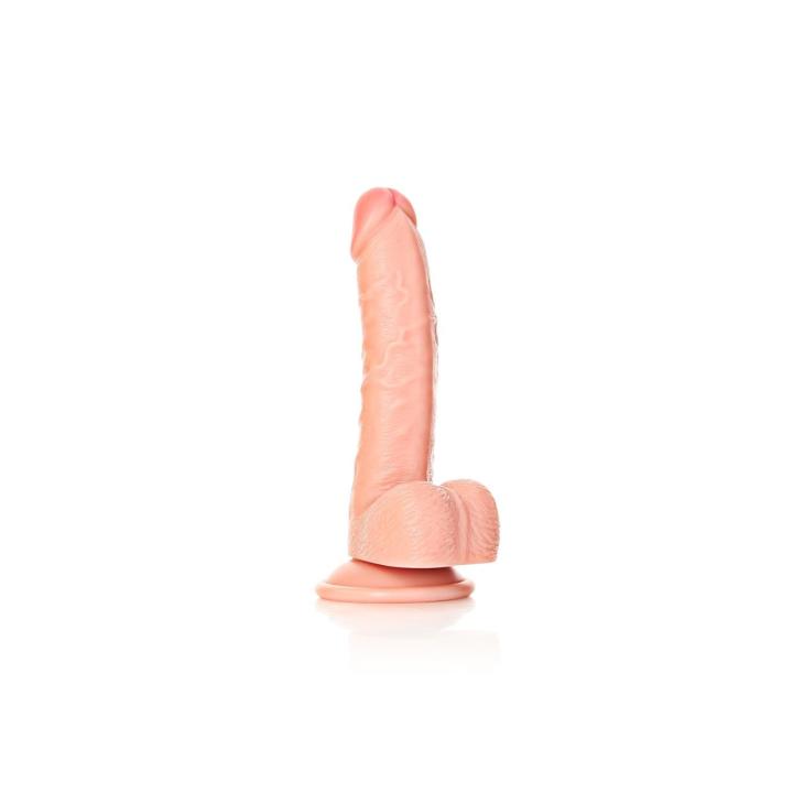 Realistyczne dildo z przyssawką 18 cm zakrzywione do punktu g