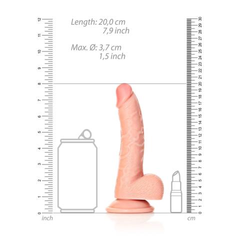 Realistyczne dildo z przyssawką 18 cm zakrzywione do punktu g