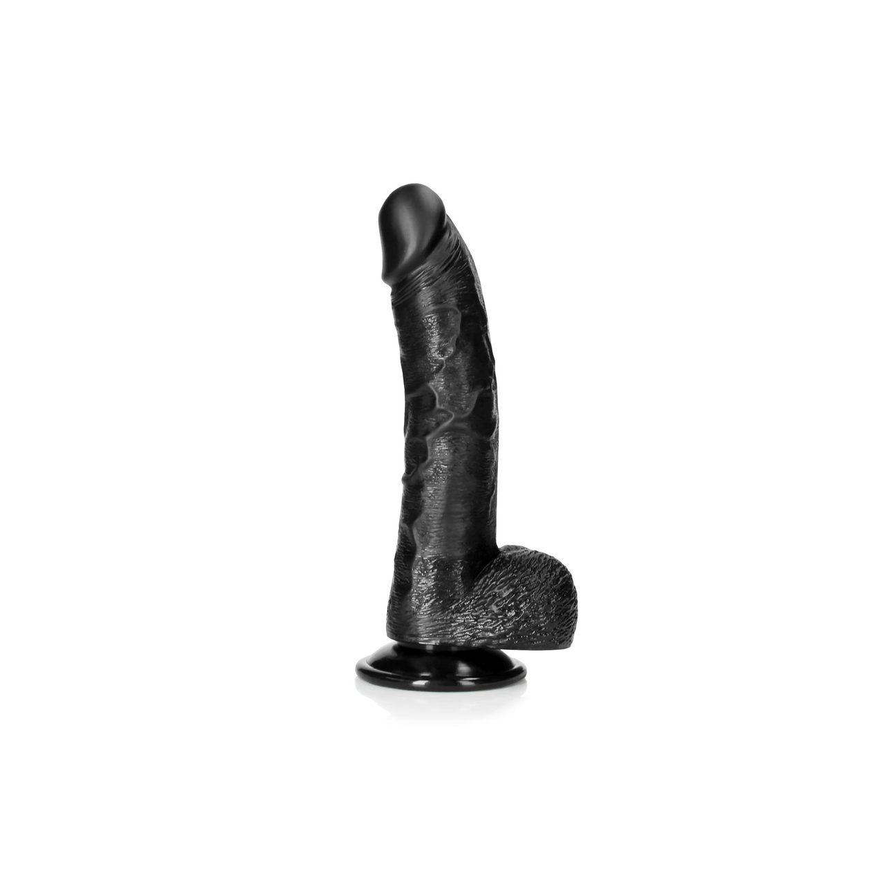 Realistyczne dildo z przyssawką 20,5 cm zakrzywione | Loris.pl