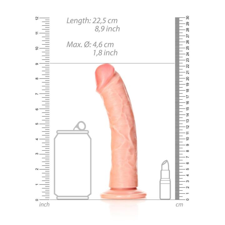 Realistyczne dildo z przyssawką 20,5 cm | Zakrzywione do punktu G