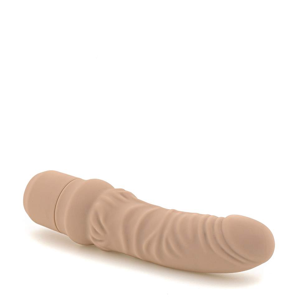 Cielisty silikonowy wibrator realistyczny zasilany bateriami – 7 funkcji wibracji