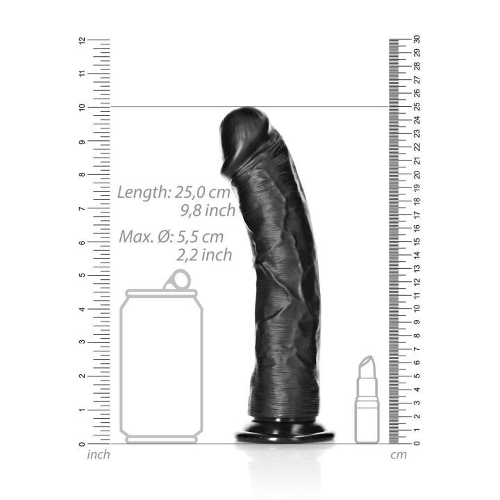 Realistyczne dildo z przyssawką 23 cm zakrzywione do punktu g | Loris.pl