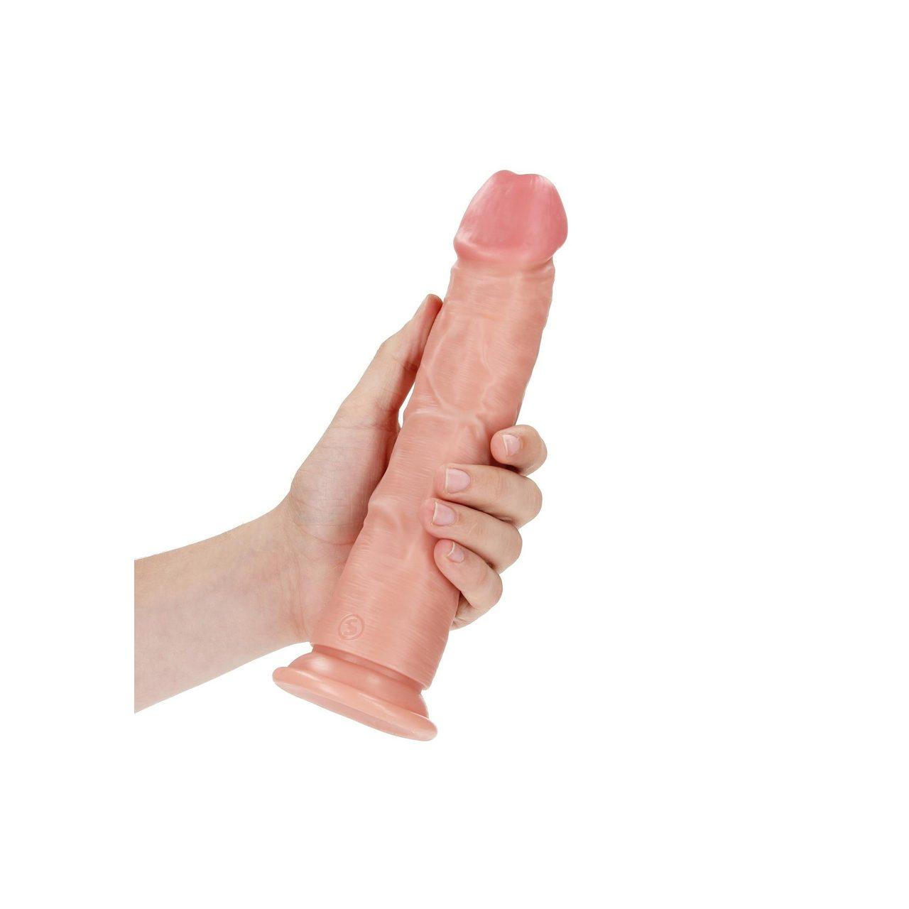 Realistyczne zakrzywione dildo 23 cm z przyssawką | Loris.pl