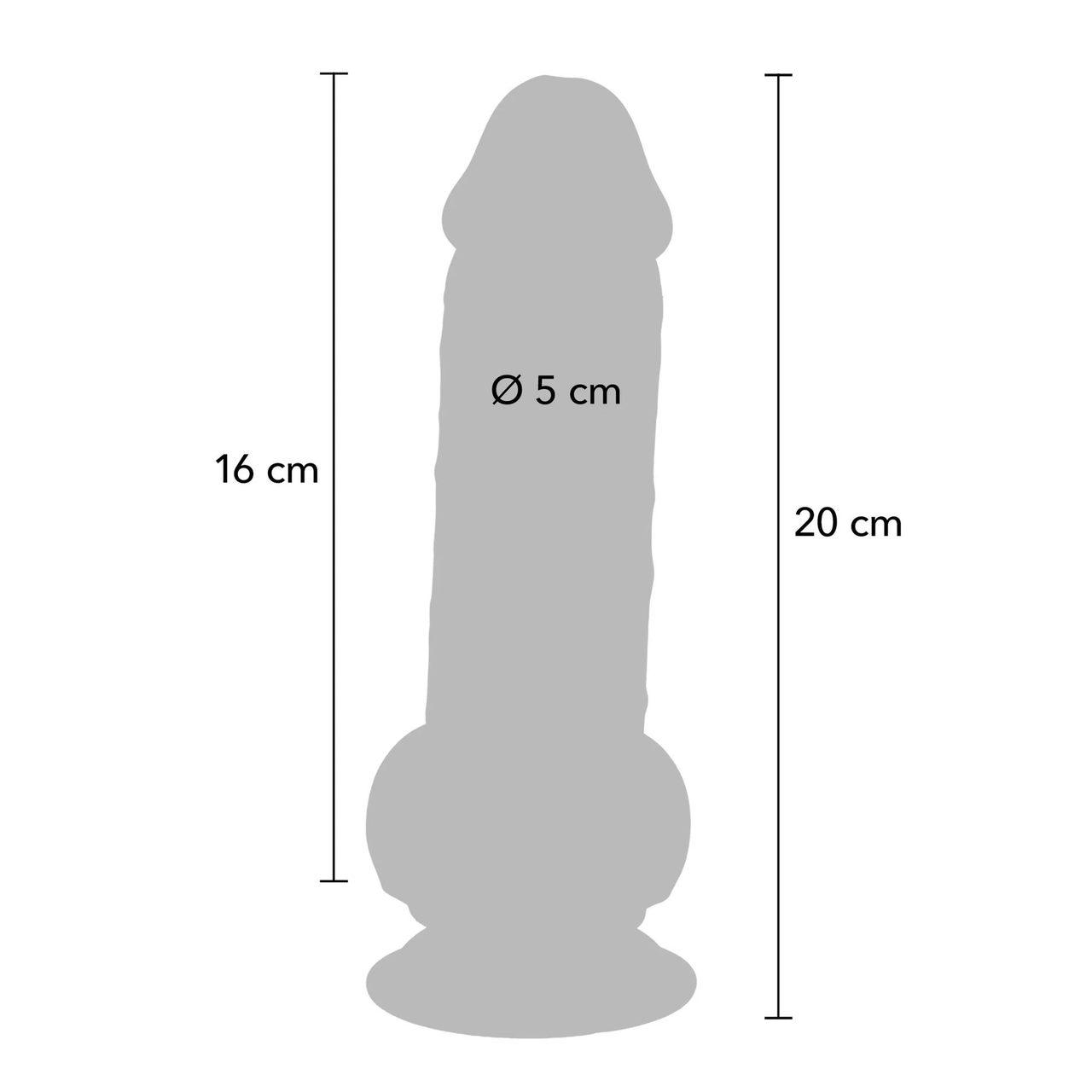 Realistyczne grube dildo tpe 20 cm z przyssawką | Loris.pl