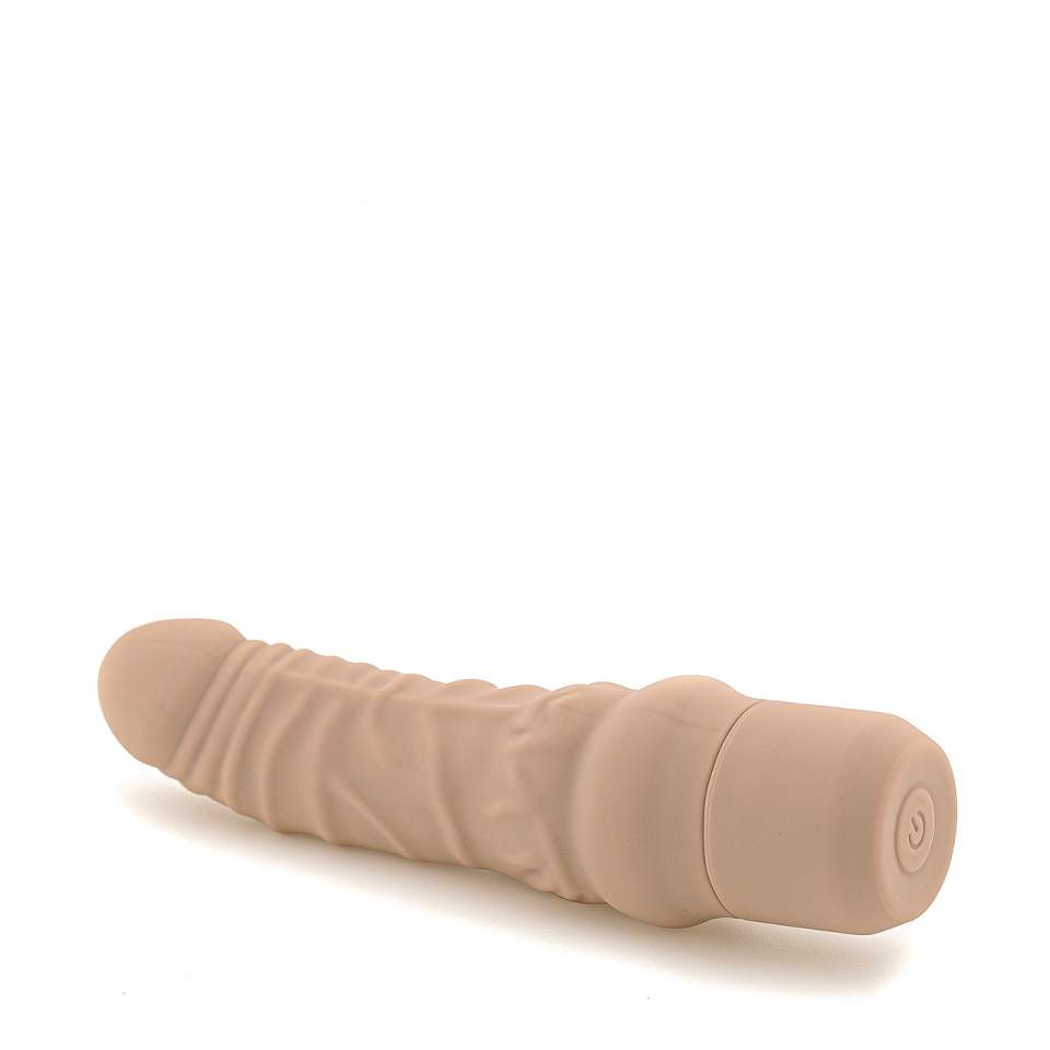 Cielisty silikonowy wibrator realistyczny zasilany bateriami – 7 funkcji wibracji