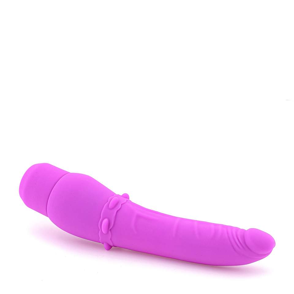 Różowy silikonowy wibrator realistyczny z wypustkami do dodatkowej stymulacji