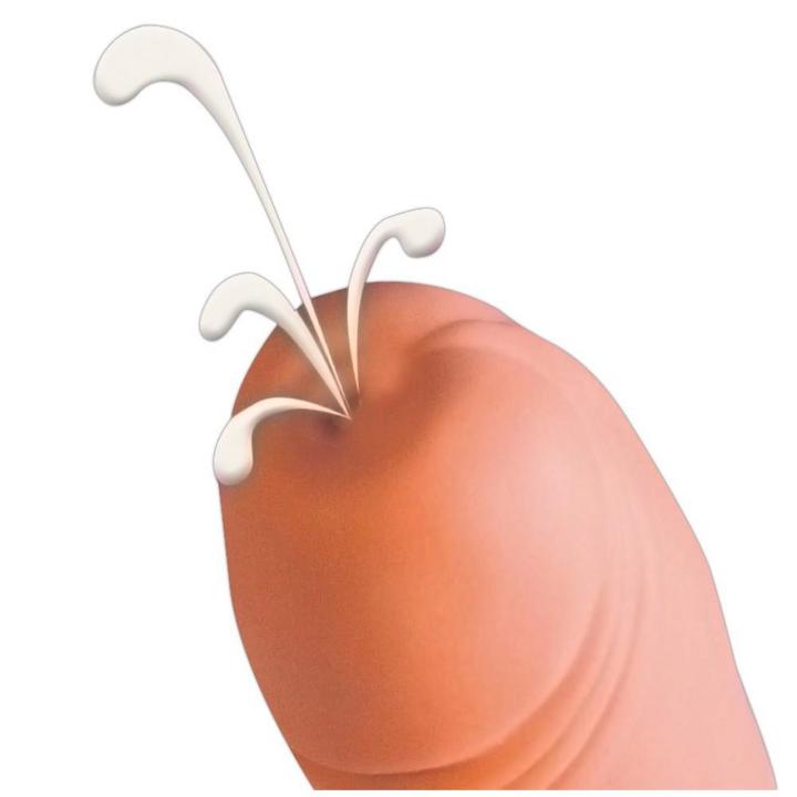 Realistyczne dildo z funkcją wytrysku 21 cm – zasysanie płynu