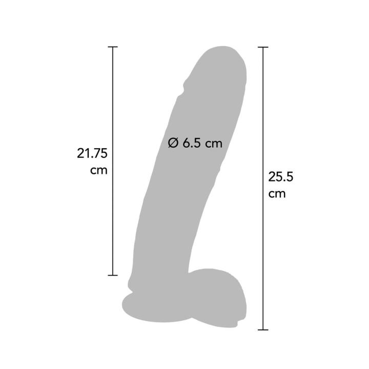 Realistyczne czarne dildo z jądrami 25,0 cm – naturalne detale | Loris.pl