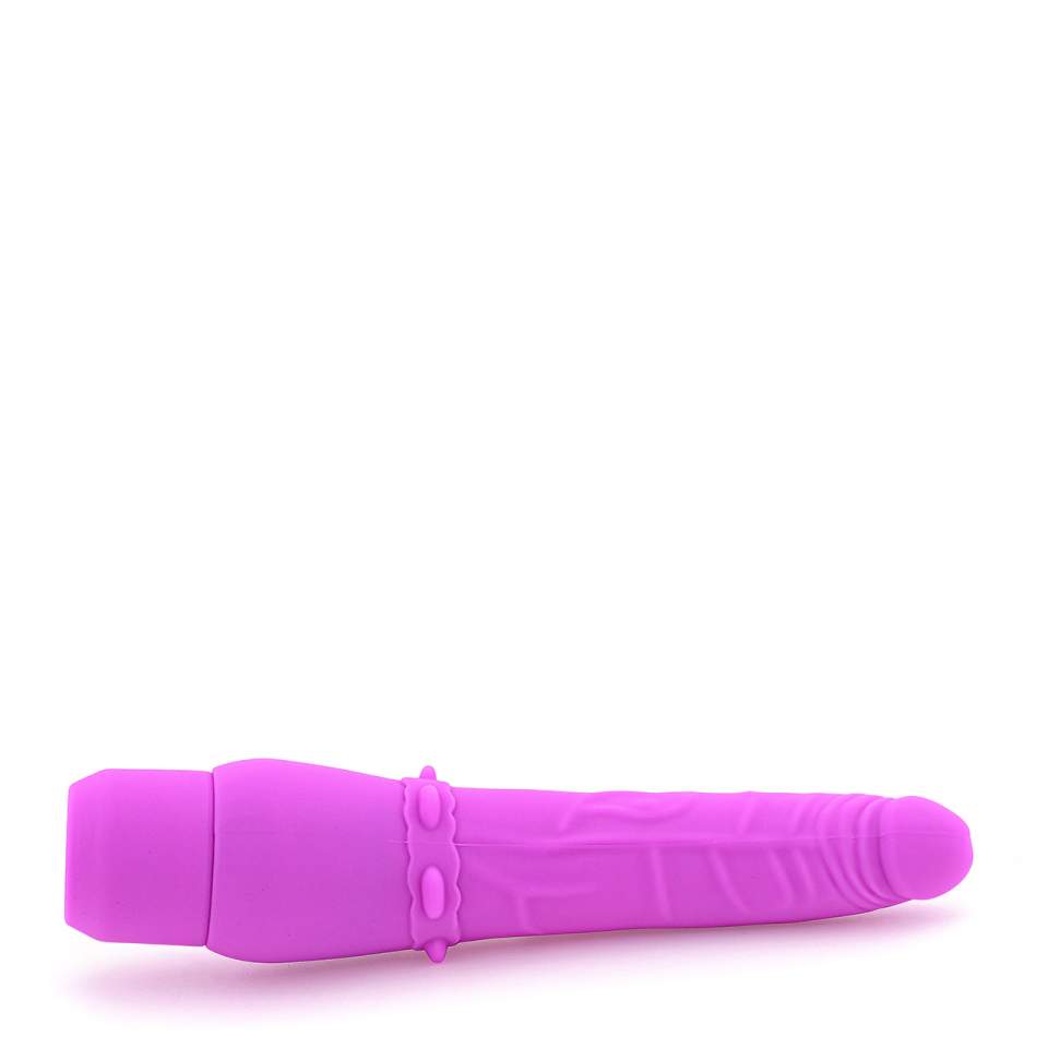 Różowy silikonowy wibrator realistyczny z wypustkami do dodatkowej stymulacji