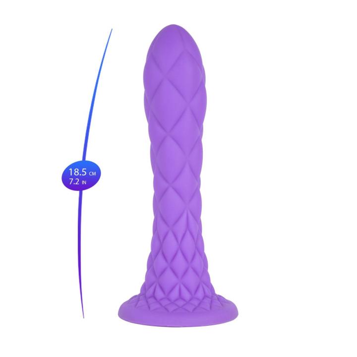 Termoreaktywne liliowe dildo 18,5 cm – jedwabisty silikon, IPX7