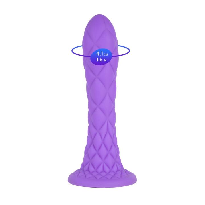 Termoreaktywne liliowe dildo 18,5 cm – jedwabisty silikon, IPX7