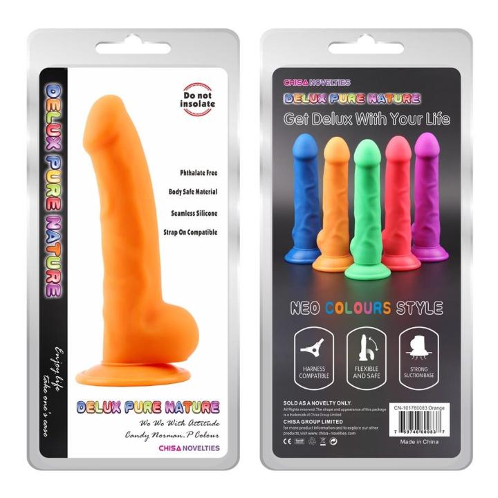 Realistyczne dildo z przyssawką 21,5 cm – miękki silikon | Loris.pl