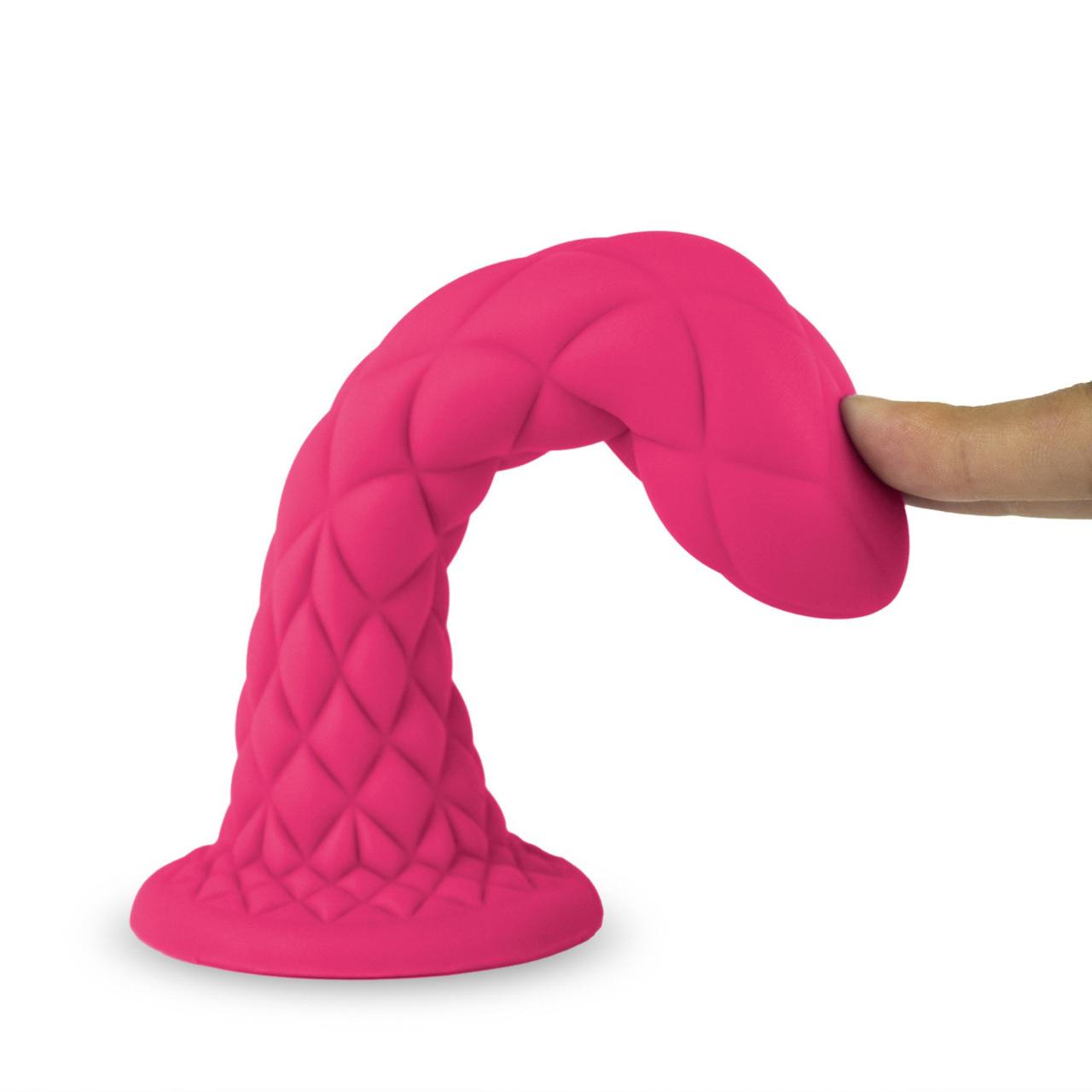 Rózowe dildo łączące fantazyjny design z termoreaktywną technologią- 18.5cm