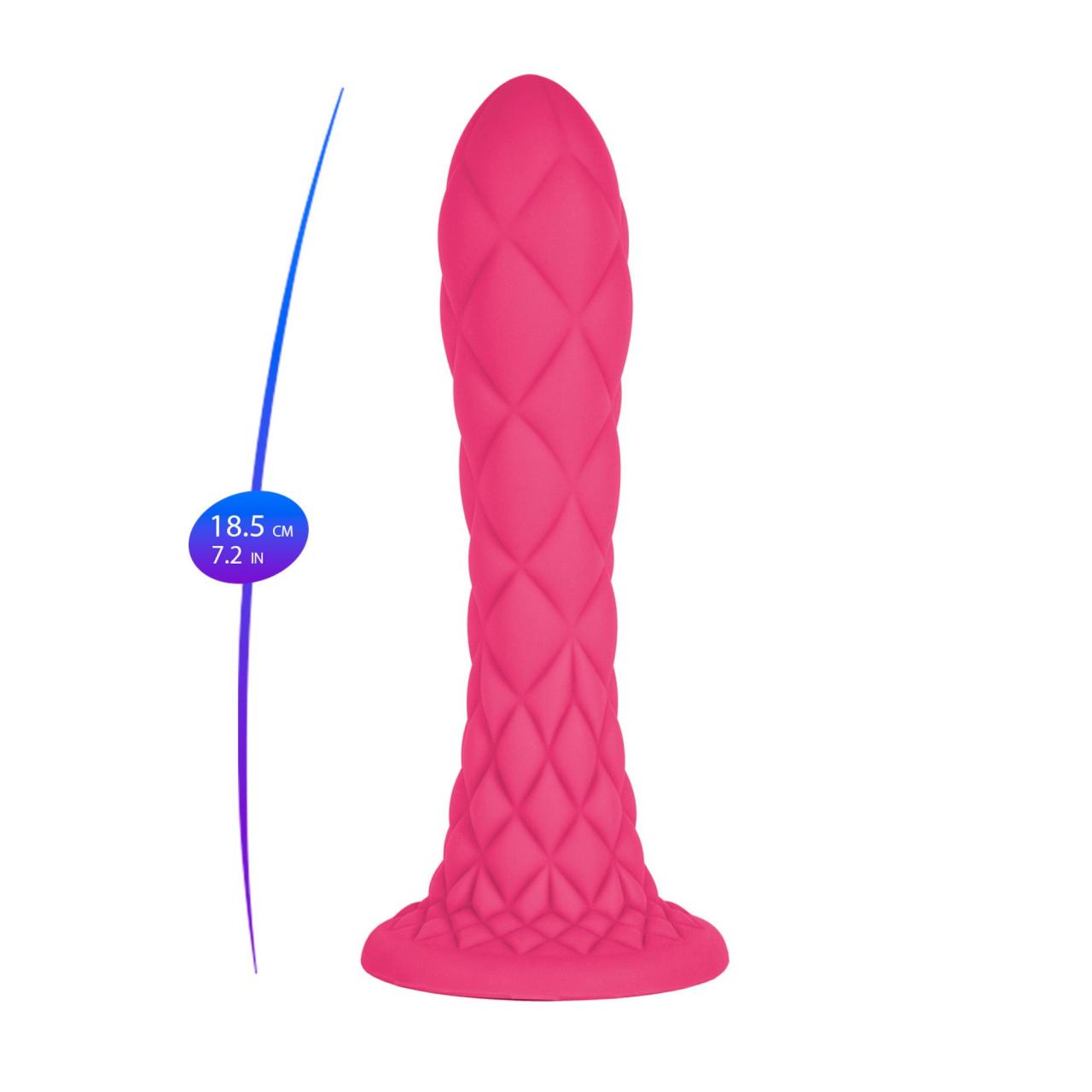 Rózowe dildo łączące fantazyjny design z termoreaktywną technologią- 18.5cm