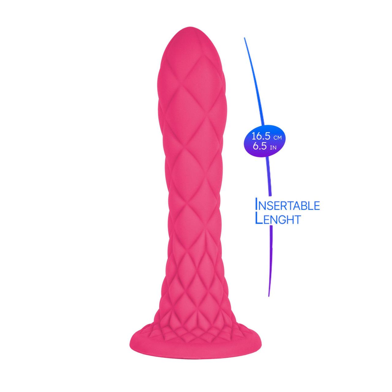 Rózowe dildo łączące fantazyjny design z termoreaktywną technologią- 18.5cm