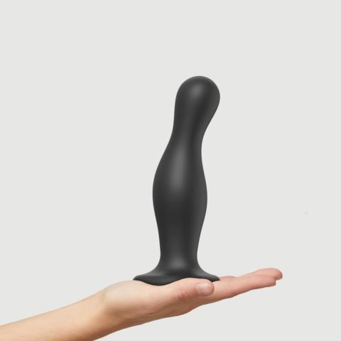 Czarne dildo analne XL z przyssawką z miękkiego silikonu