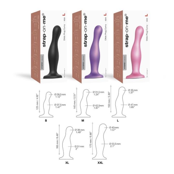 Metaliczny różowy dildo plug S z przyssawką | miękki silikon