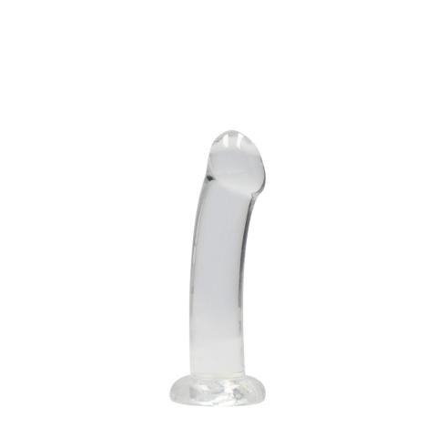 Przezroczyste dildo z przyssawką 17 cm – analne i waginalne