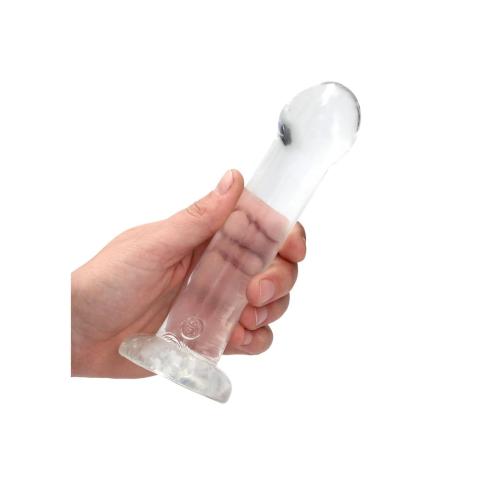 Przezroczyste dildo z przyssawką 17 cm – analne i waginalne