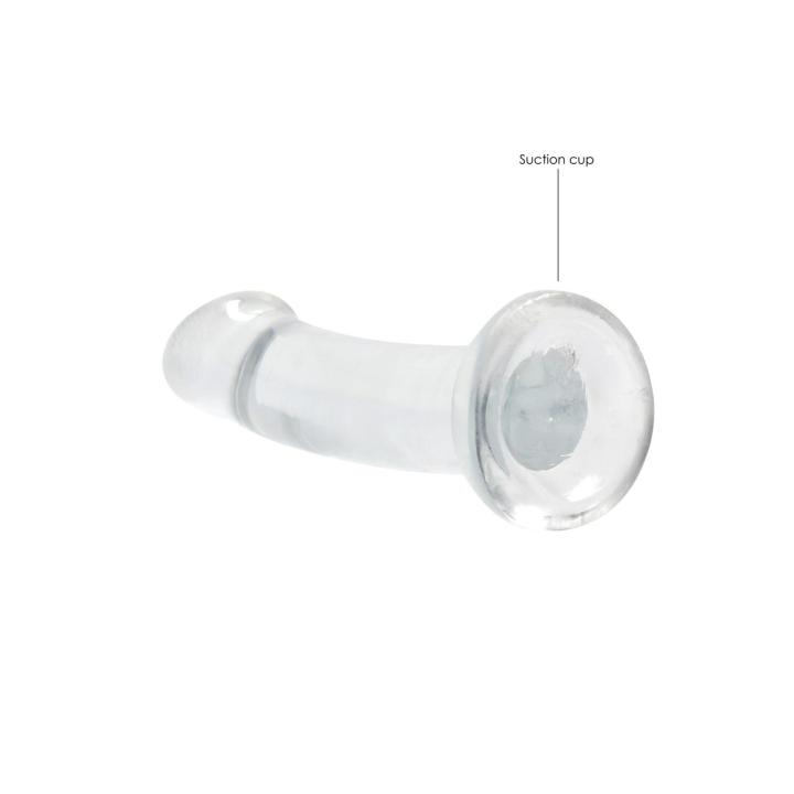 Przezroczyste dildo z przyssawką 17 cm – analne i waginalne