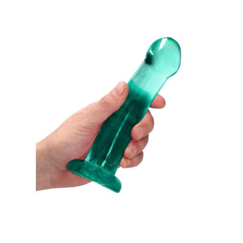 Przezroczyste dildo z przyssawką 17 cm - analne i waginalne