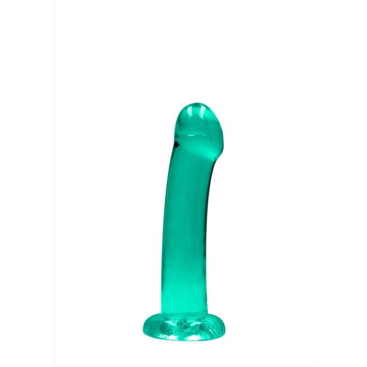 Przezroczyste dildo z przyssawką 17 cm - analne i waginalne
