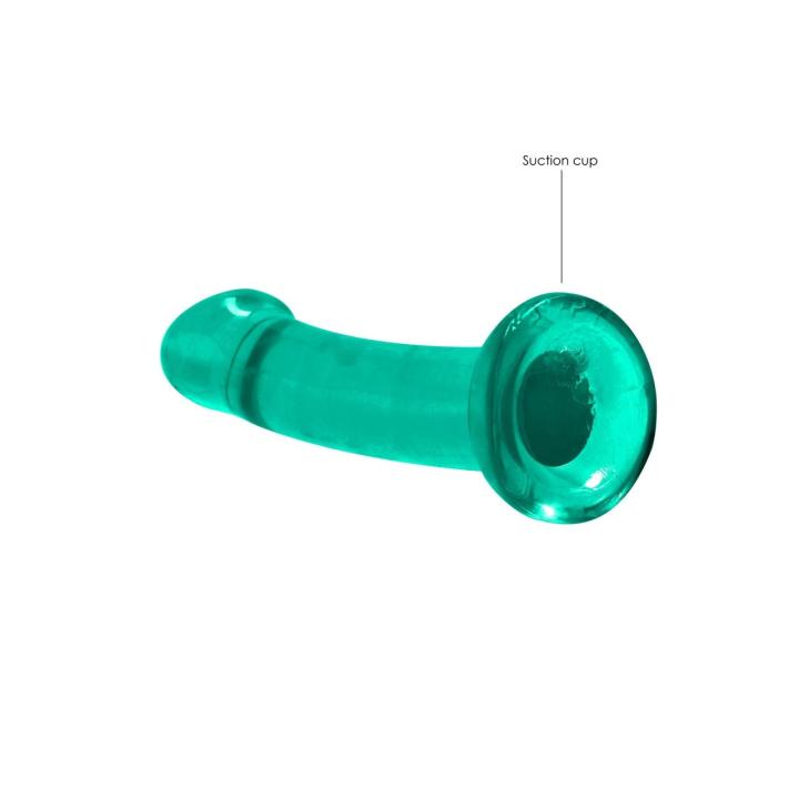 Przezroczyste dildo z przyssawką 17 cm - analne i waginalne