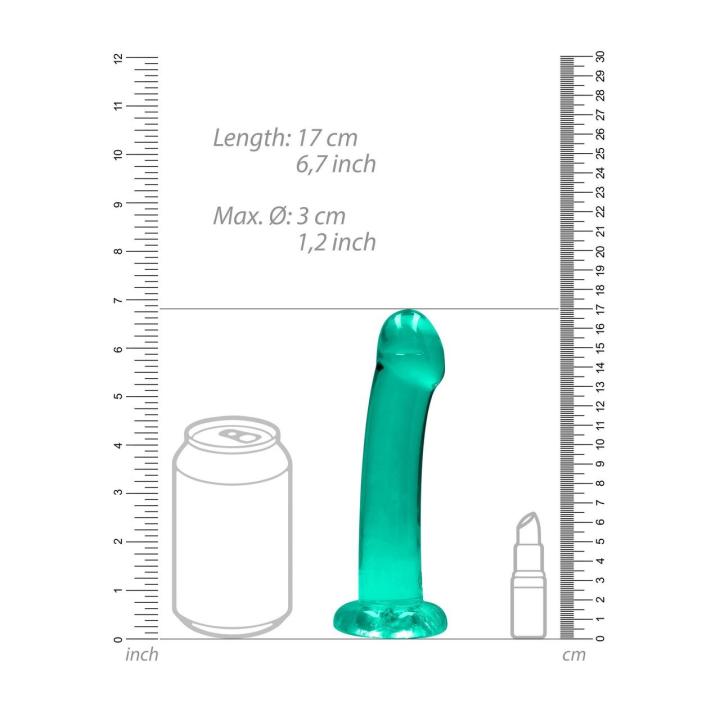 Przezroczyste dildo z przyssawką 17 cm - analne i waginalne
