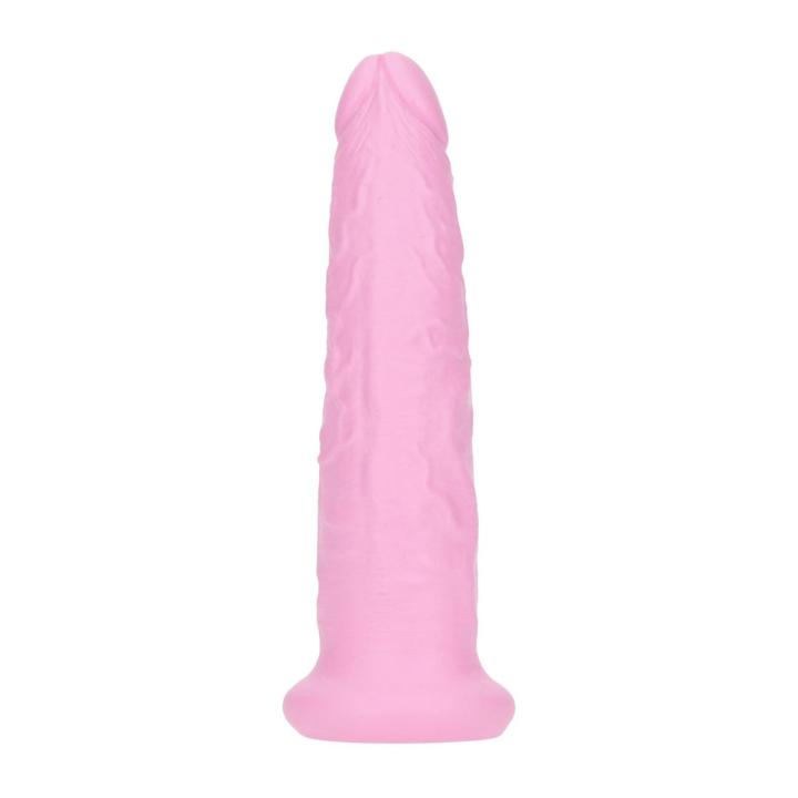 Realistyczne dildo z zapachem gumy balonowej 19,5 cm z przyssawką